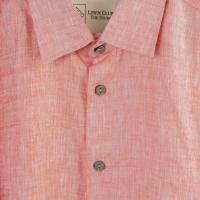 Peach Linen Shirt Closeup 