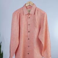Peach Linen Shirt Front 